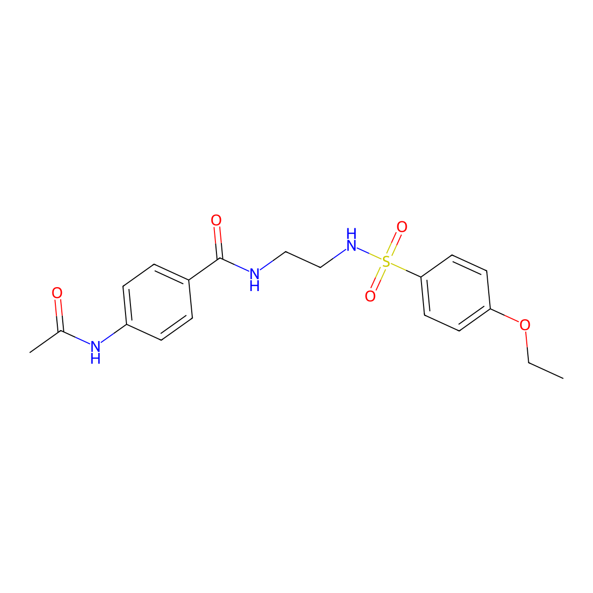 4-acetamido-N-[2-(4-ethoxybenzenesulfonamido)ethyl]benzamide molecular structure, CAS 1091397-93-1