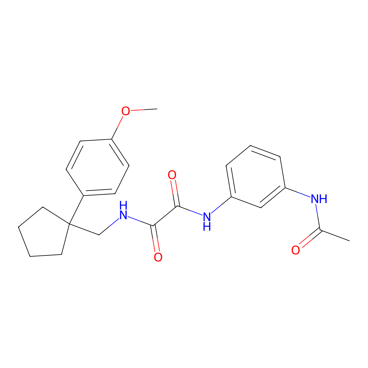 N1-(3-acetamidophenyl)-N2-((1-(4-methoxyphenyl)cyclopentyl)methyl)oxalamide molecular structure, CAS 1091398-32-1
