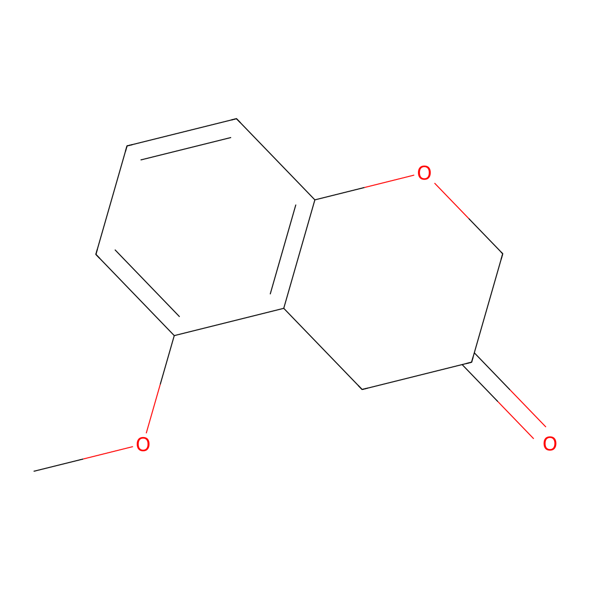 5-methoxy-3,4-dihydro-2H-1-benzopyran-3-one molecular structure, CAS 109140-20-7