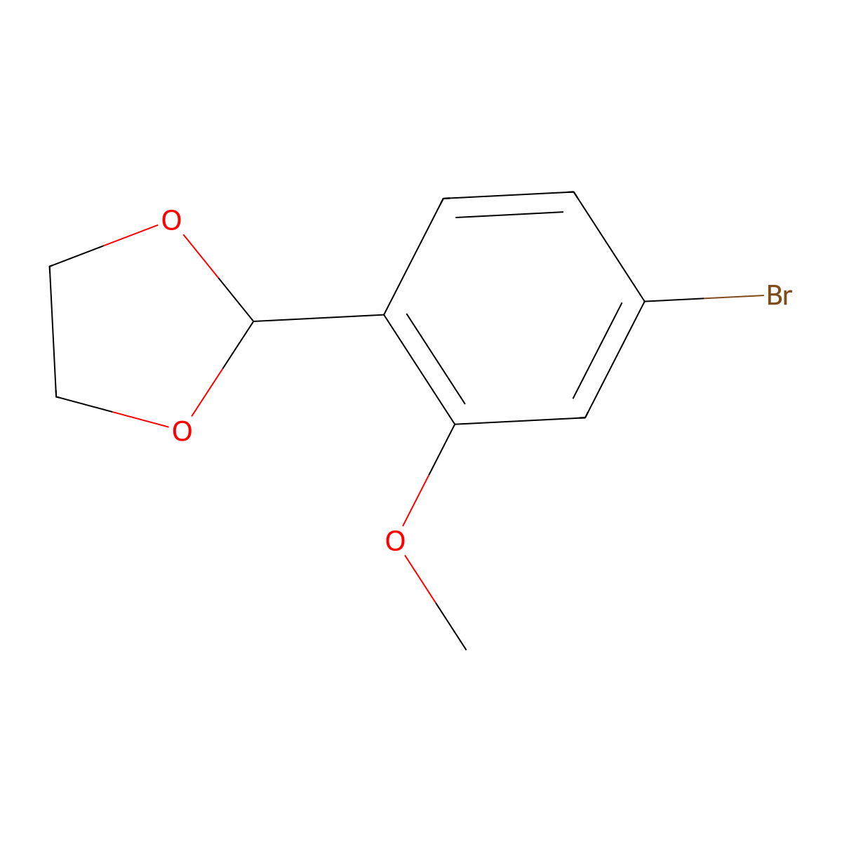 2-(4-Bromo-2-methoxyphenyl)-1,3-dioxolane molecular structure, CAS 109142-86-1