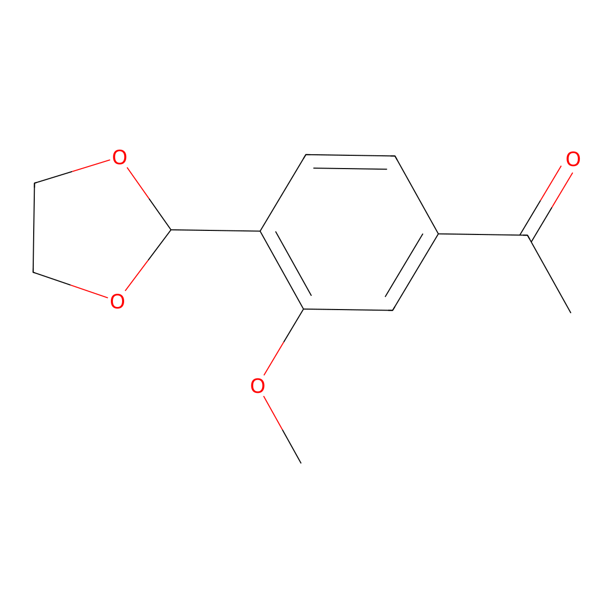 1-[4-(1,3-Dioxolan-2-yl)-3-methoxyphenyl]-ethanone molecular structure, CAS 109142-88-3