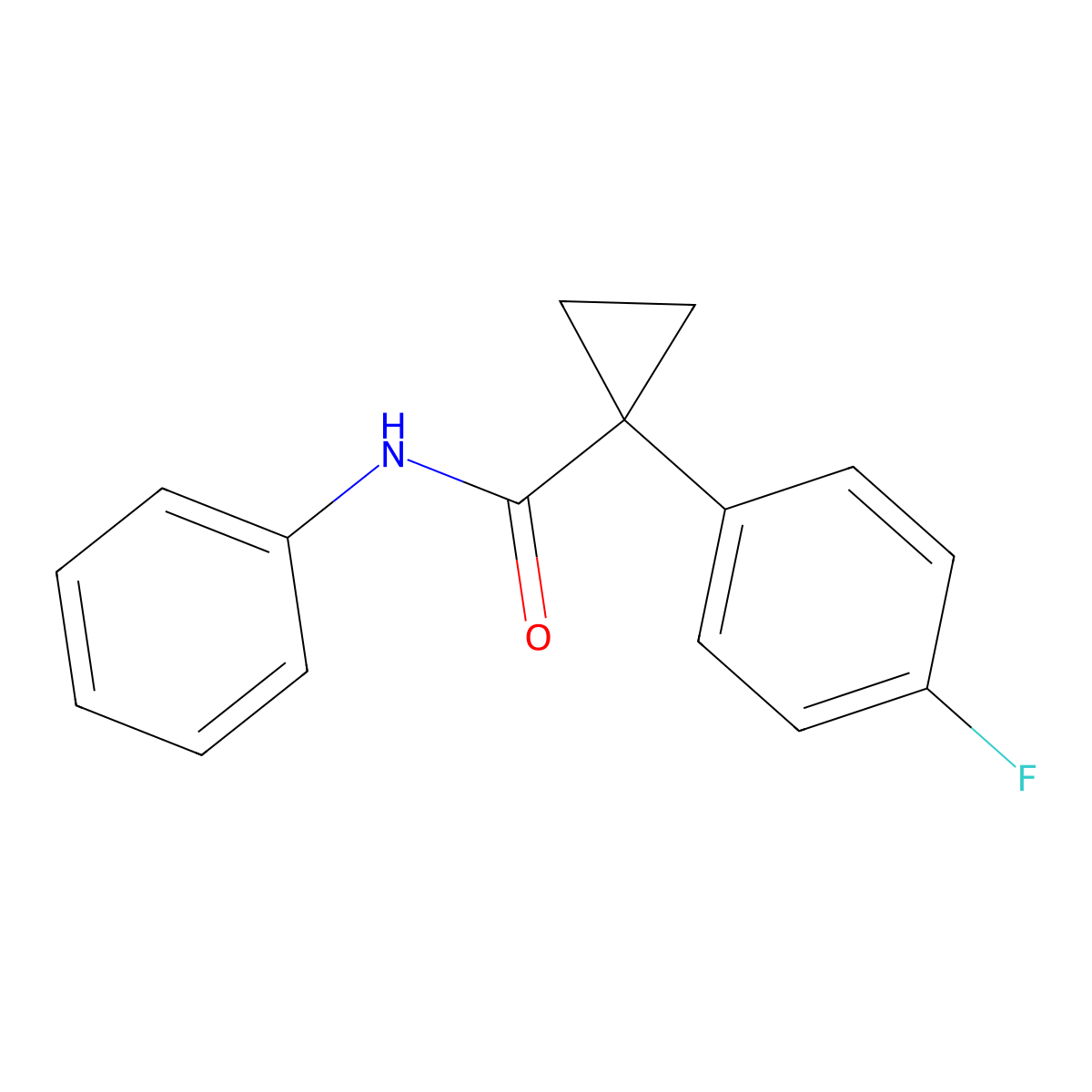1-(4-fluorophenyl)-N-phenylcyclopropane-1-carboxamide molecular structure, CAS 1091461-38-9