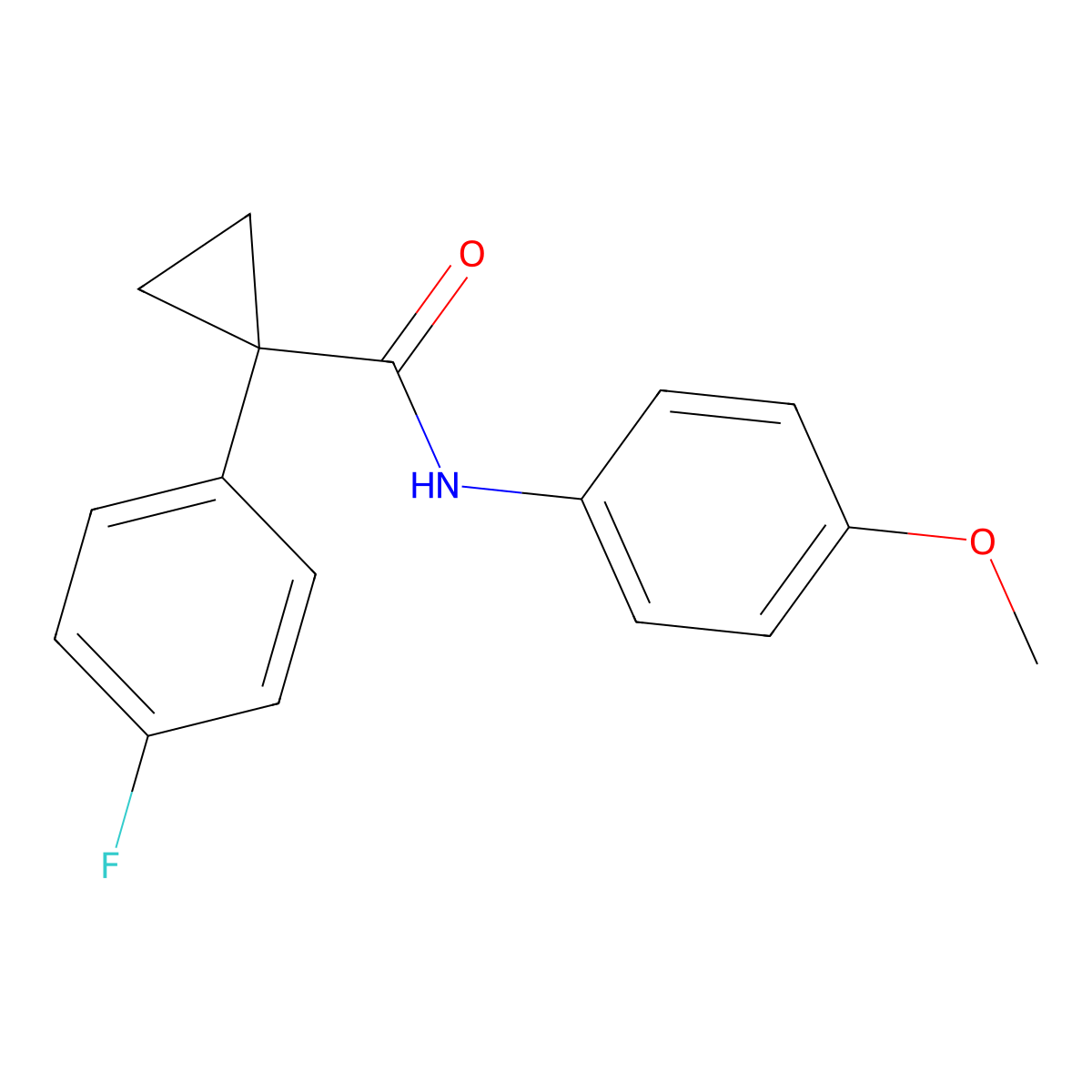 1-(4-fluorophenyl)-N-(4-methoxyphenyl)cyclopropanecarboxamide molecular structure, CAS 1091462-13-3