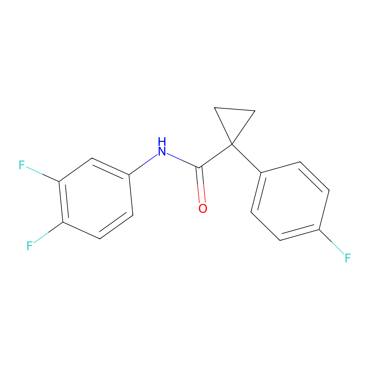 N-(3,4-difluorophenyl)-1-(4-fluorophenyl)cyclopropanecarboxamide molecular structure, CAS 1091462-37-1