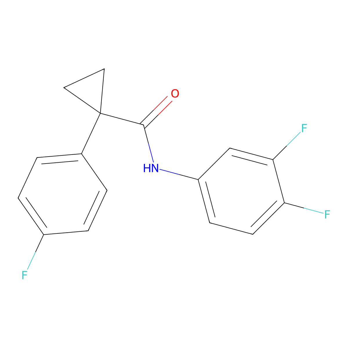 N-(3,4-difluorophenyl)-1-(4-fluorophenyl)cyclopropanecarboxamide molecular structure, CAS 1091462-37-1