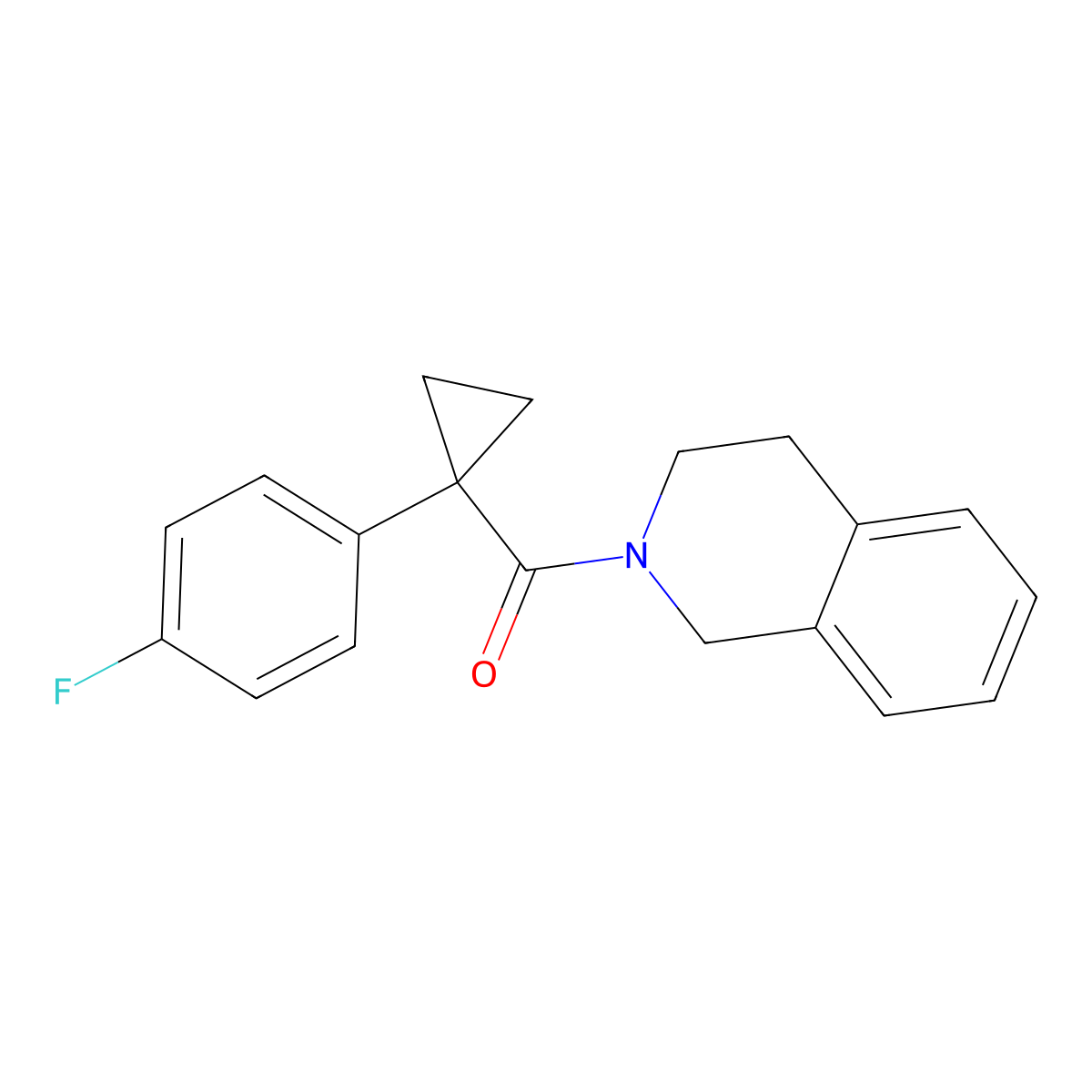 2-[1-(4-Fluorophenyl)cyclopropanecarbonyl]-1,2,3,4-tetrahydroisoquinoline molecular structure, CAS 1091462-41-7