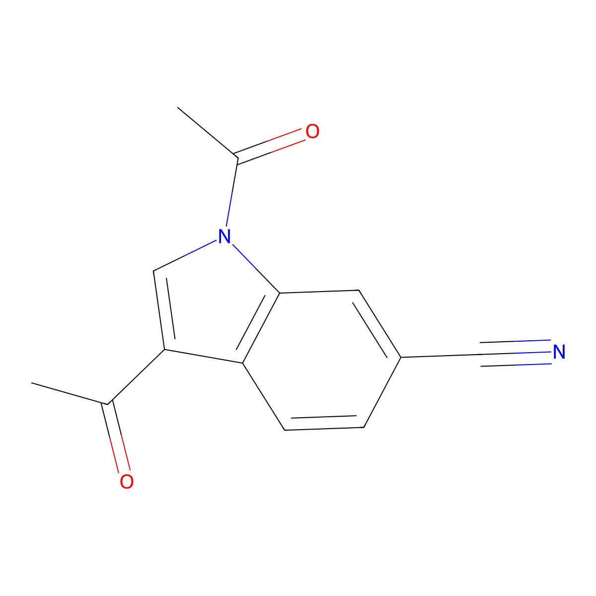 1,3-diacetyl-1H-indole-6-carbonitrile molecular structure, CAS 1091576-28-1