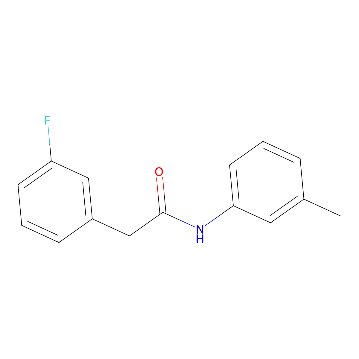 2-(3-fluorophenyl)-N-(3-methylphenyl)acetamide molecular structure, CAS 1091581-24-6