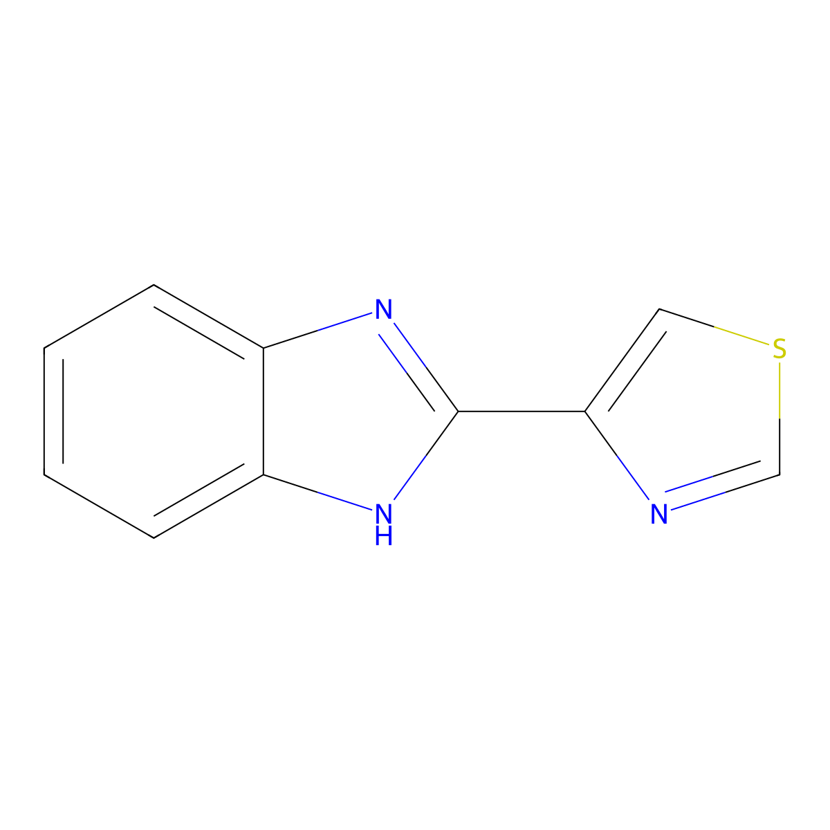 Thiabendazole molecular structure, CAS 1091606-65-3