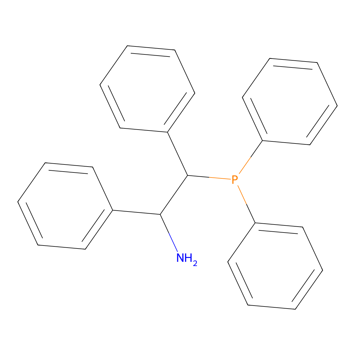 (1R,2R)-2-(Diphenylphosphino)-1,2-diphenylethanamine molecular structure, CAS 1091606-68-6