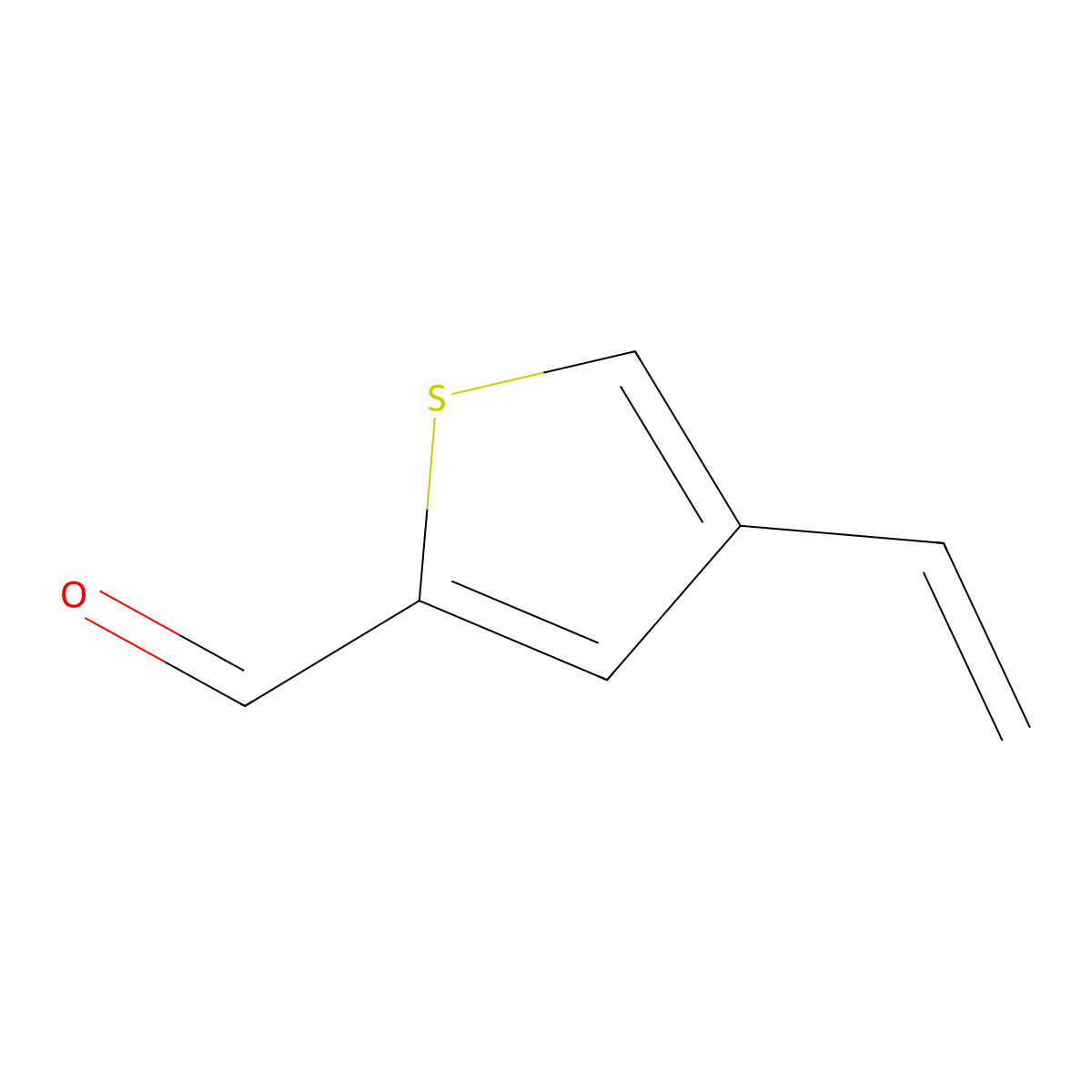 4-Ethenylthiophene-2-carbaldehyde molecular structure, CAS 1091611-70-9