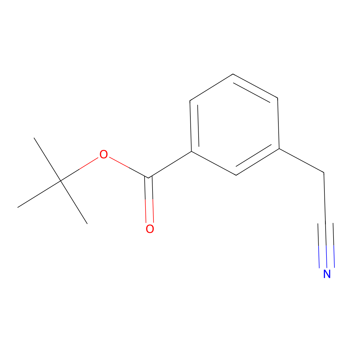 Tert-butyl 3-(cyanomethyl)benzoate molecular structure, CAS 1091611-71-0