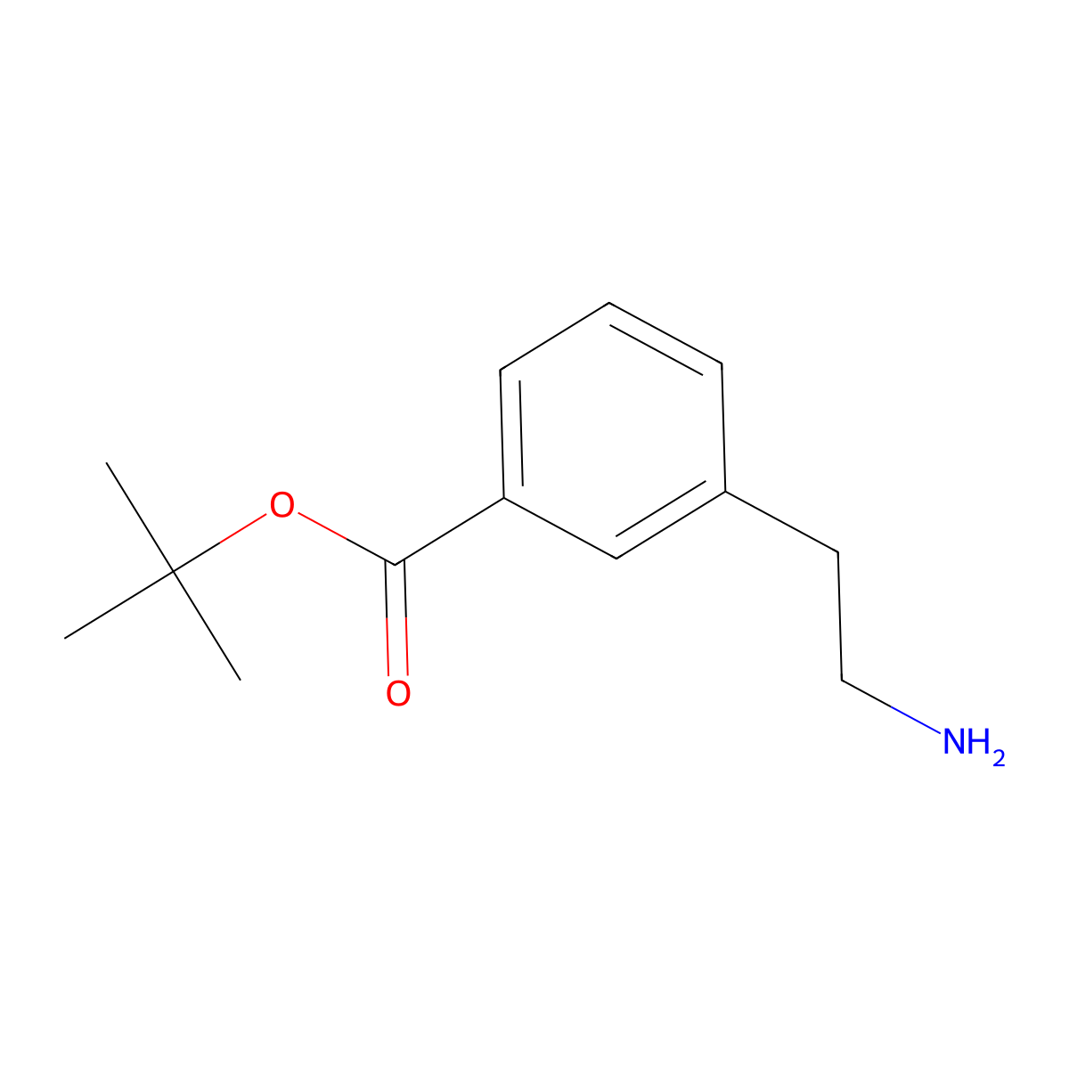 Tert-butyl 3-(2-aminoethyl)benzoate molecular structure, CAS 1091614-95-7