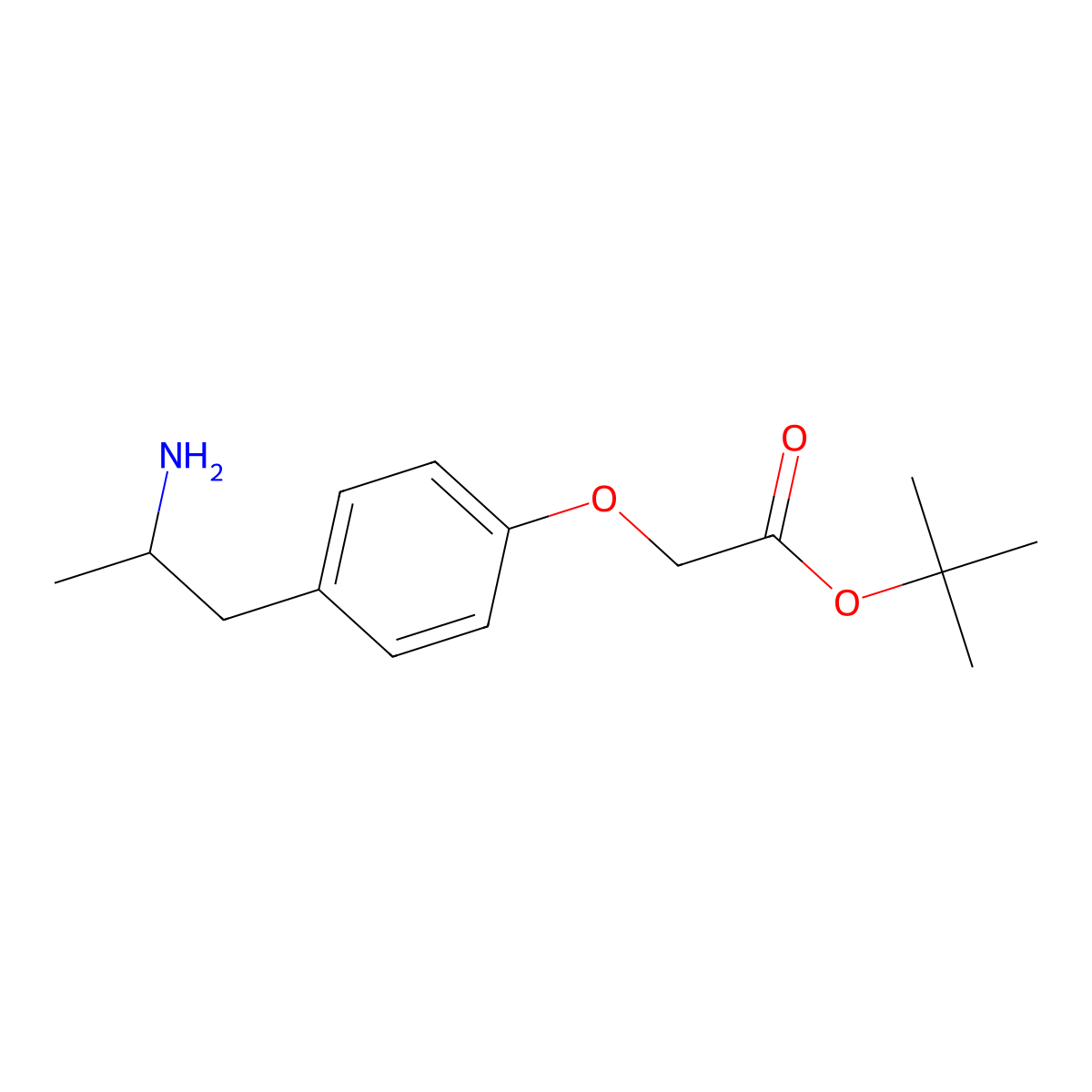 Tert-butyl 2-[4-(2-aminopropyl)phenoxy]acetate molecular structure, CAS 1091615-01-8