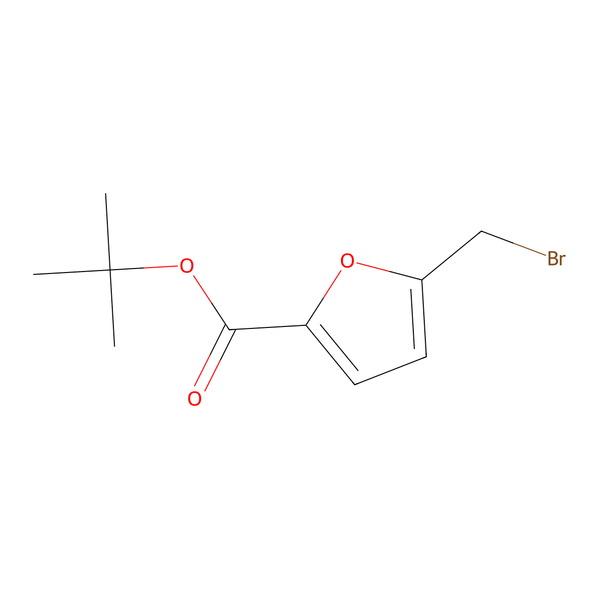 Tert-butyl 5-(bromomethyl)furan-2-carboxylate molecular structure, CAS 1091615-16-5