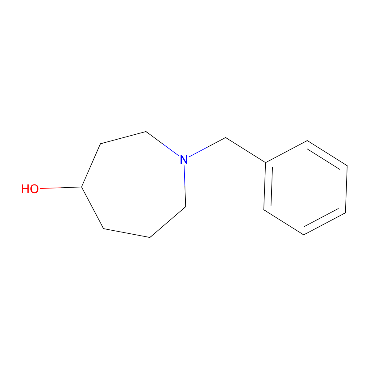 1-Benzylazepan-4-ol molecular structure, CAS 109162-29-0