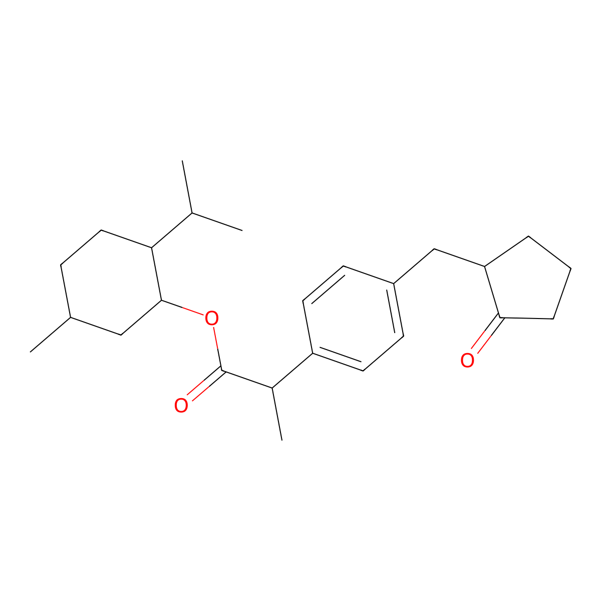 Loxoprofen L-Methol Ester molecular structure, CAS 1091621-63-4