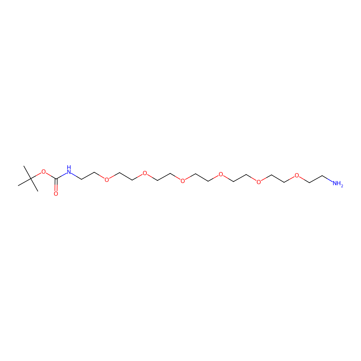t-Boc-N-amido-PEG6-Amine molecular structure, CAS 1091627-77-8