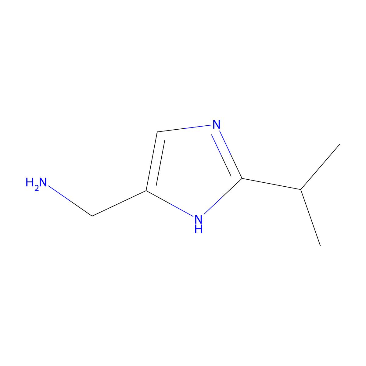 (2-Isopropyl-1h-imidazol-4-yl)methanamine molecular structure, CAS 109165-48-2