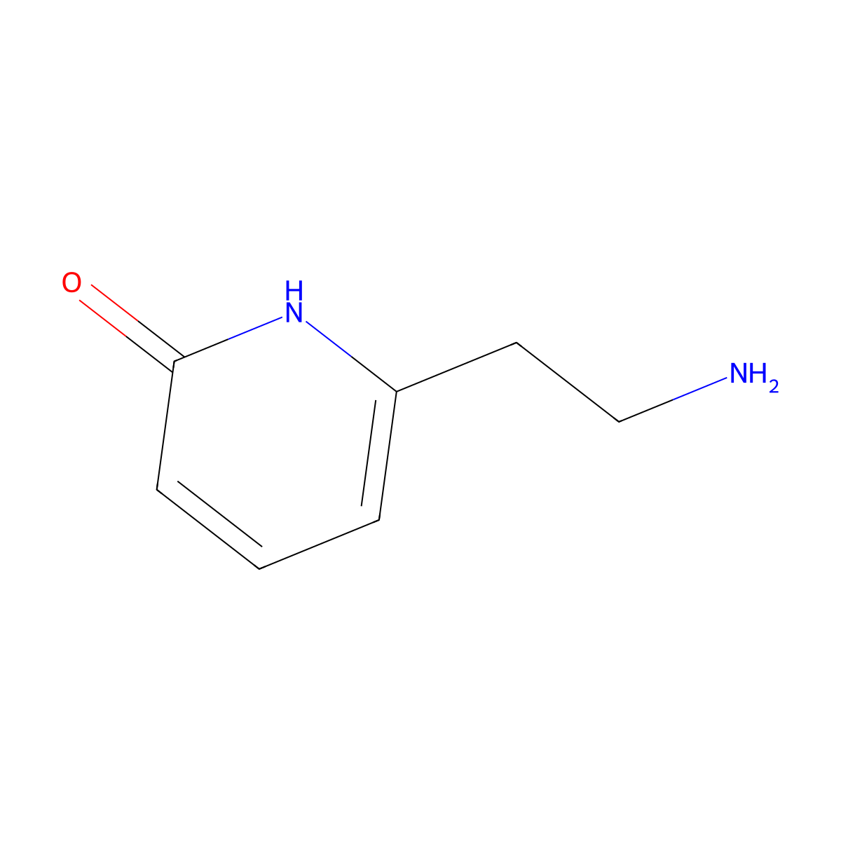 6-(2-Aminoethyl)-1,2-dihydropyridin-2-one molecular structure, CAS 1091680-91-9