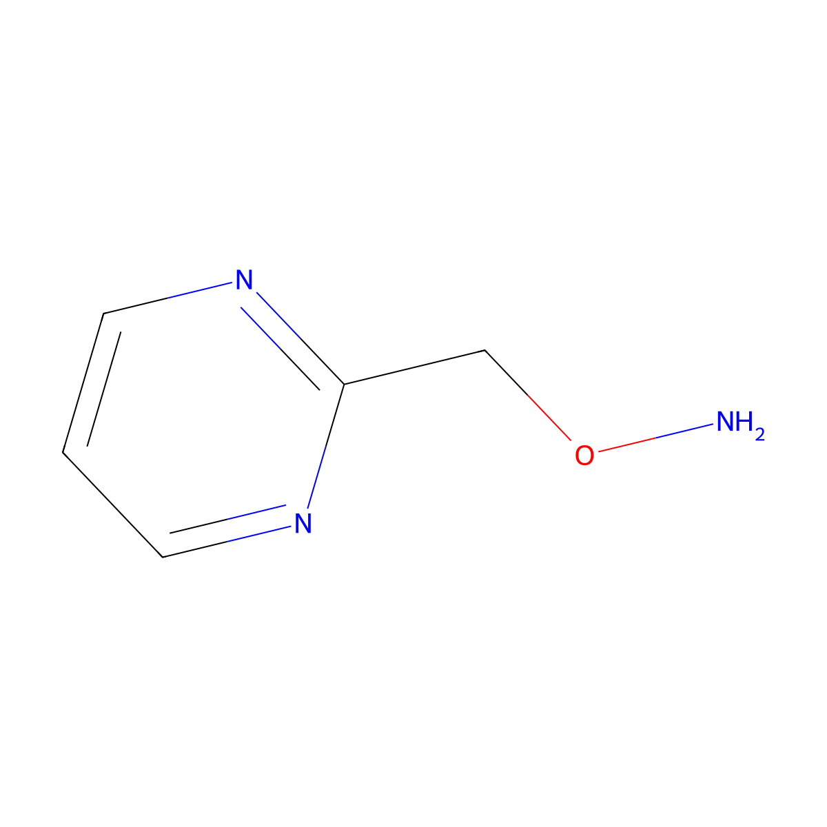 O-[(pyrimidin-2-yl)methyl]hydroxylamine molecular structure, CAS 1091681-02-5