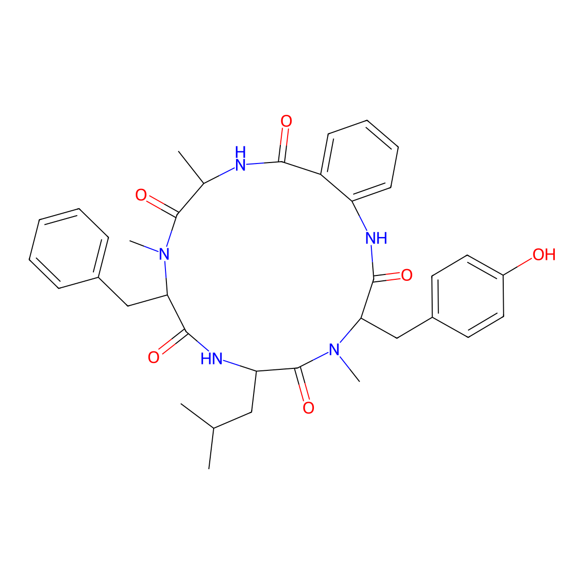 Cycloaspeptide A molecular structure, CAS 109171-13-3