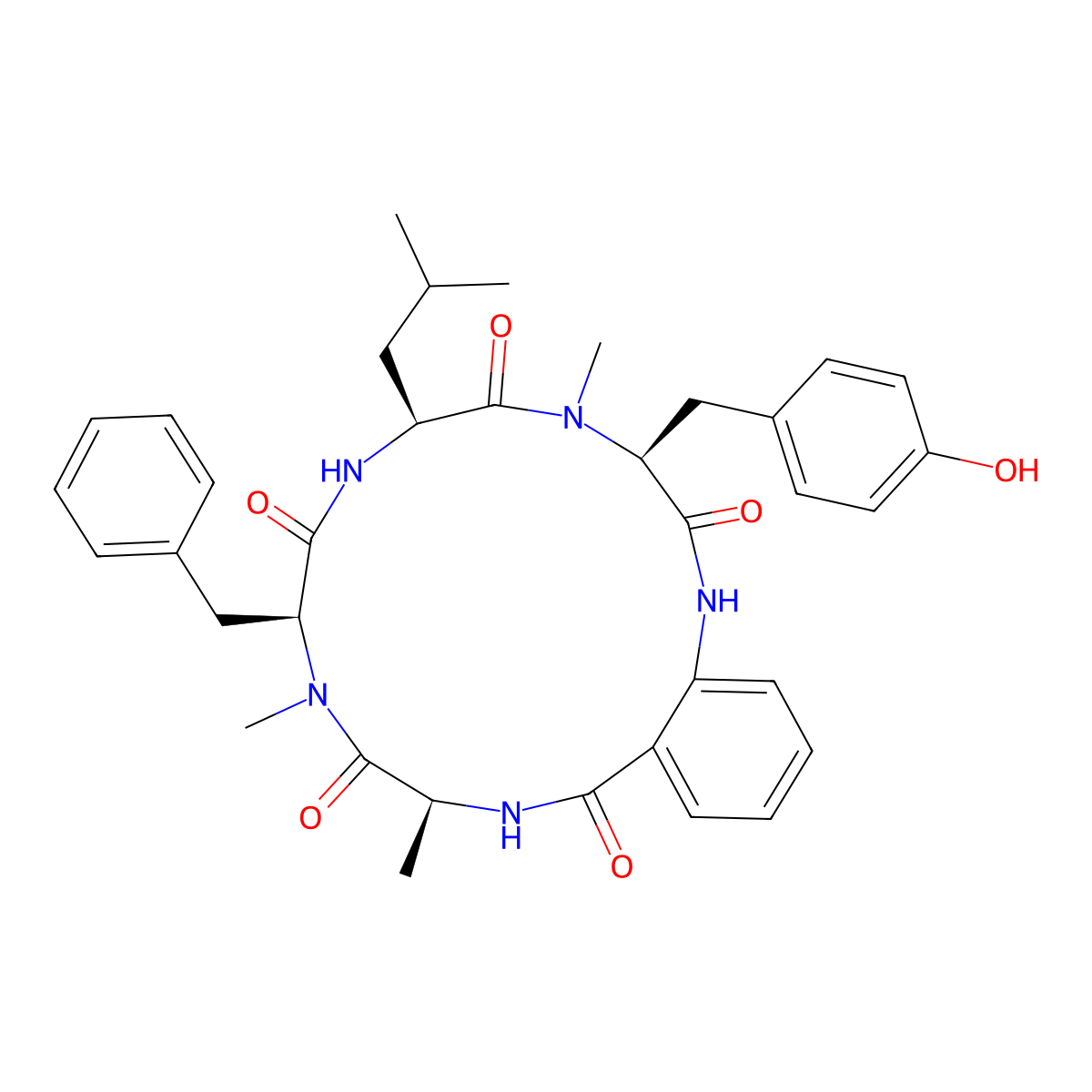 Cycloaspeptide A molecular structure, CAS 109171-13-3