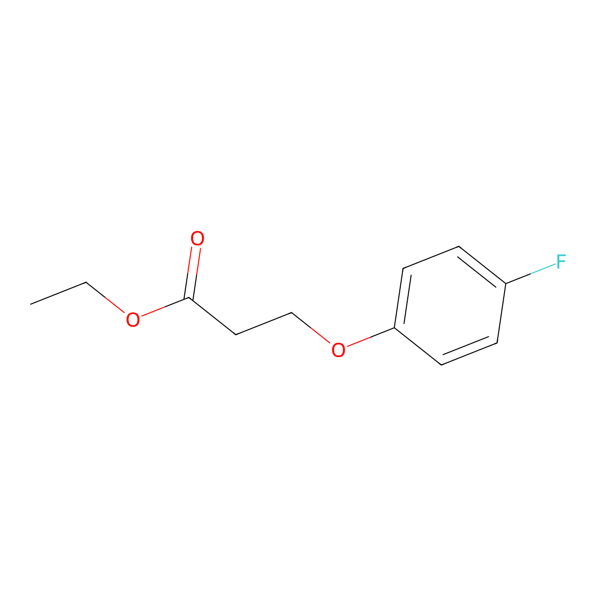 Ethyl 3-(4-fluorophenoxy)propanoate molecular structure, CAS 109174-29-0