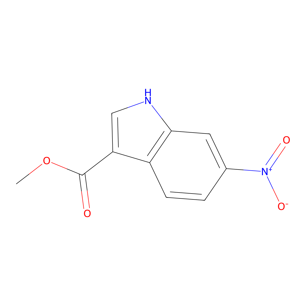 Methyl 6-nitro-1H-indole-3-carboxylate molecular structure, CAS 109175-09-9