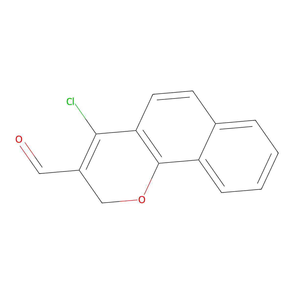 4-Chloro-2h-benzo[h]chromene-3-carbaldehyde molecular structure, CAS 109179-59-1