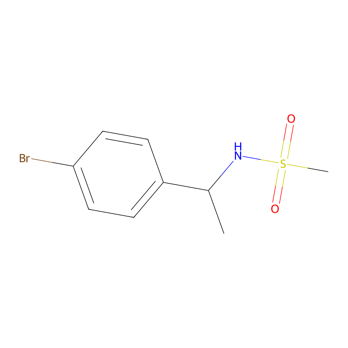 N-[1-(4-Bromophenyl)ethyl]methanesulfonamide molecular structure, CAS 1091796-50-7