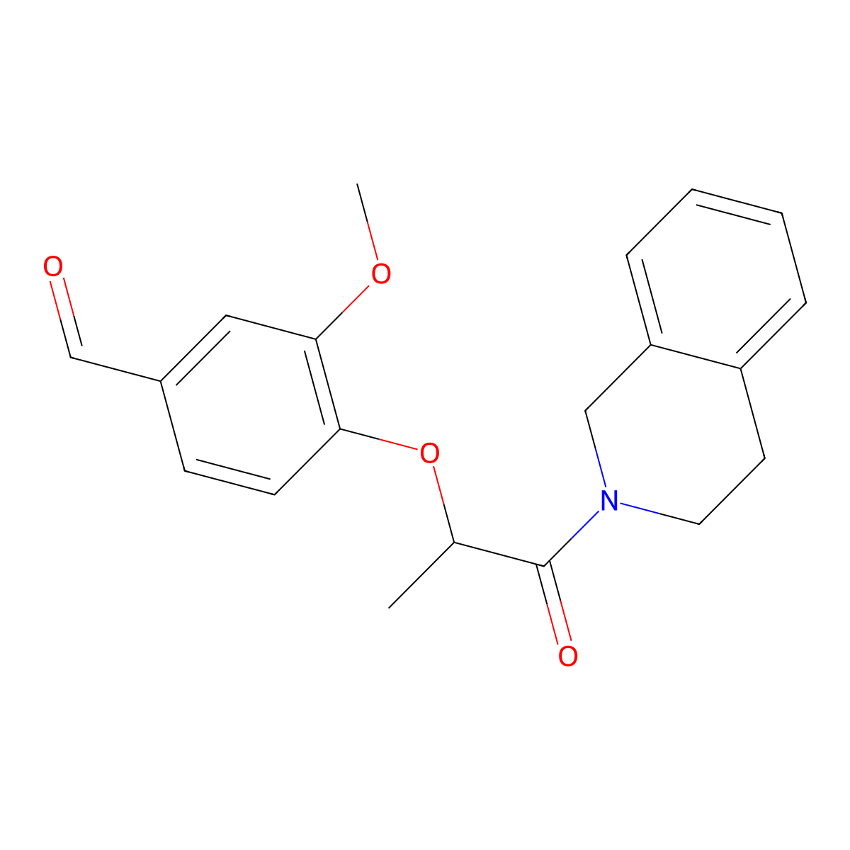 4-{[1-(3,4-dihydroisoquinolin-2(1H)-yl)-1-oxopropan-2-yl]oxy}-3-methoxybenzaldehyde molecular structure, CAS 1091809-26-5