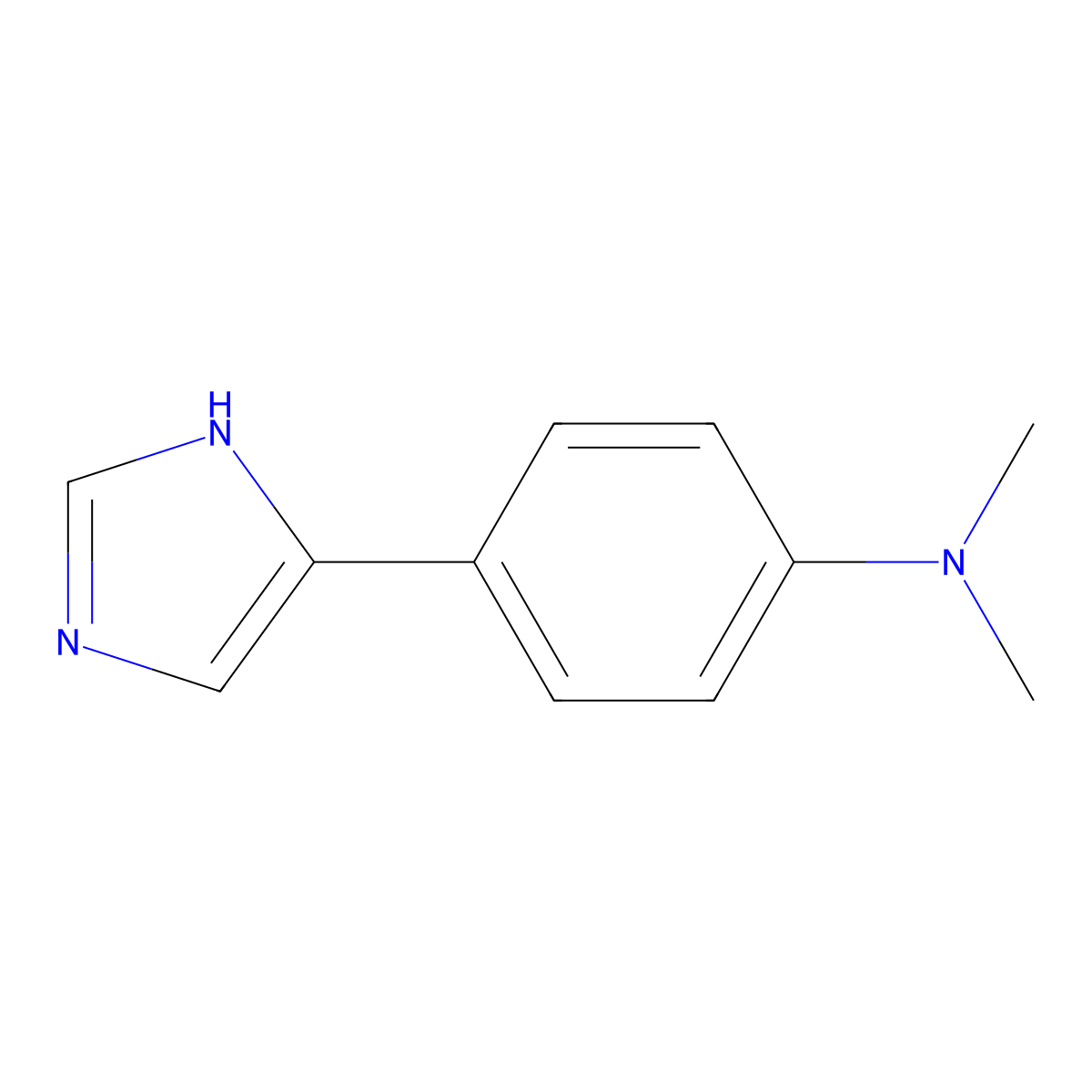 4-(1H-imidazol-4-yl)-N,N-dimethylaniline molecular structure, CAS 1091820-11-9