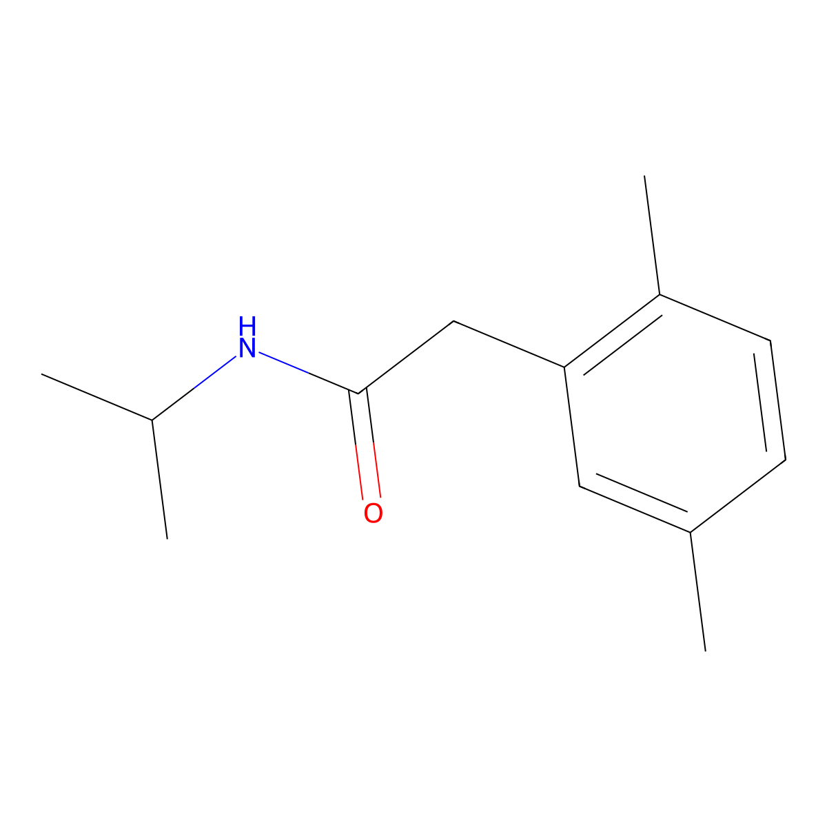 2,5-Dimethyl-N-(1-methylethyl)benzeneacetamide molecular structure, CAS 1091821-10-1