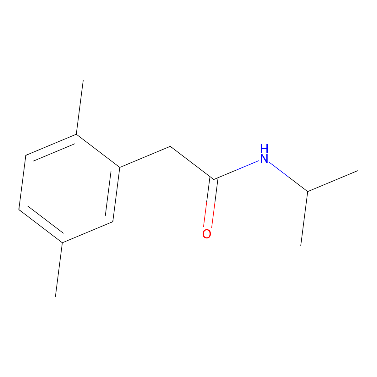 2,5-Dimethyl-N-(1-methylethyl)benzeneacetamide molecular structure, CAS 1091821-10-1