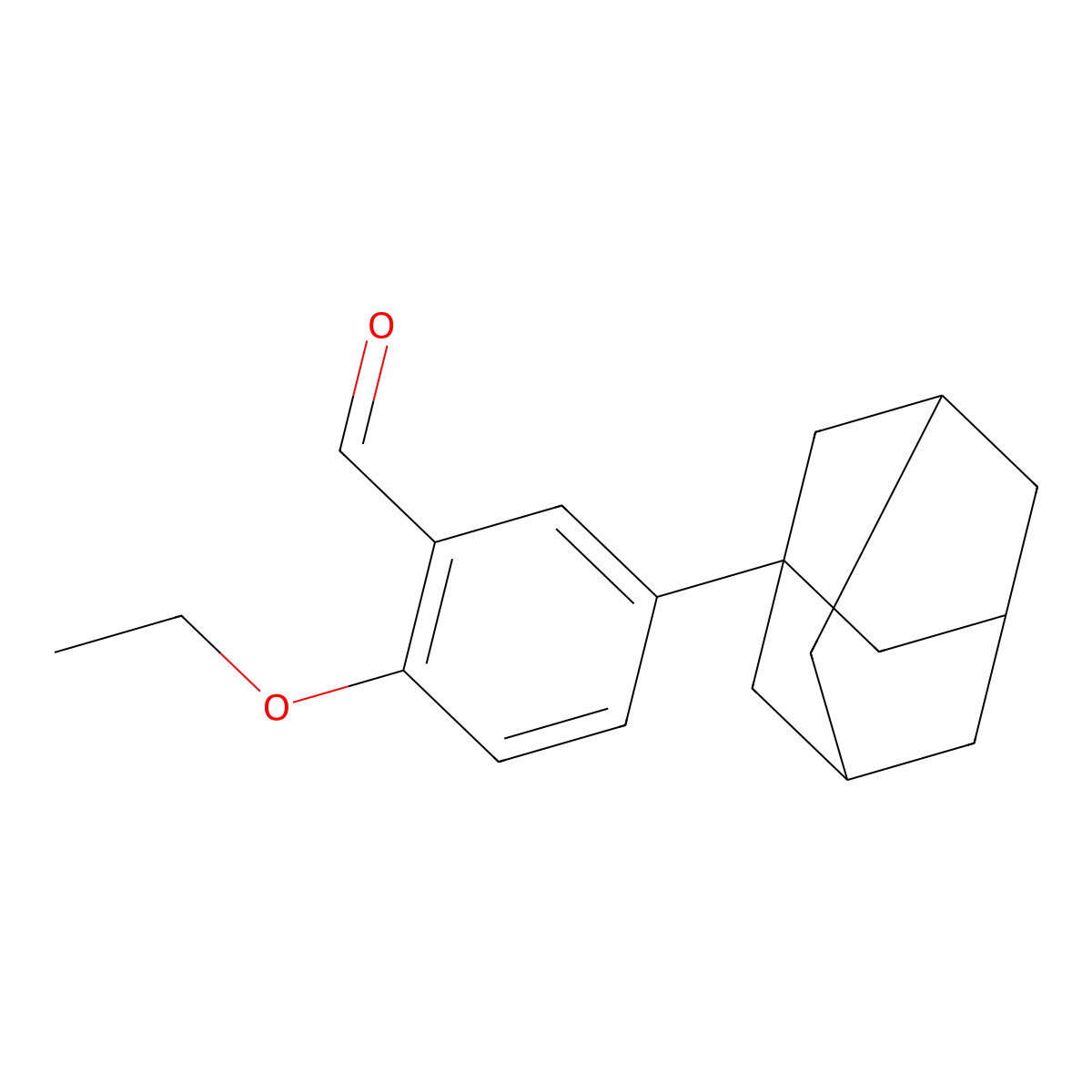 2-Ethoxy-5-(tricyclo[3.3.1.1~3,7~]dec-1-yl)benzaldehyde molecular structure, CAS 1091826-87-7