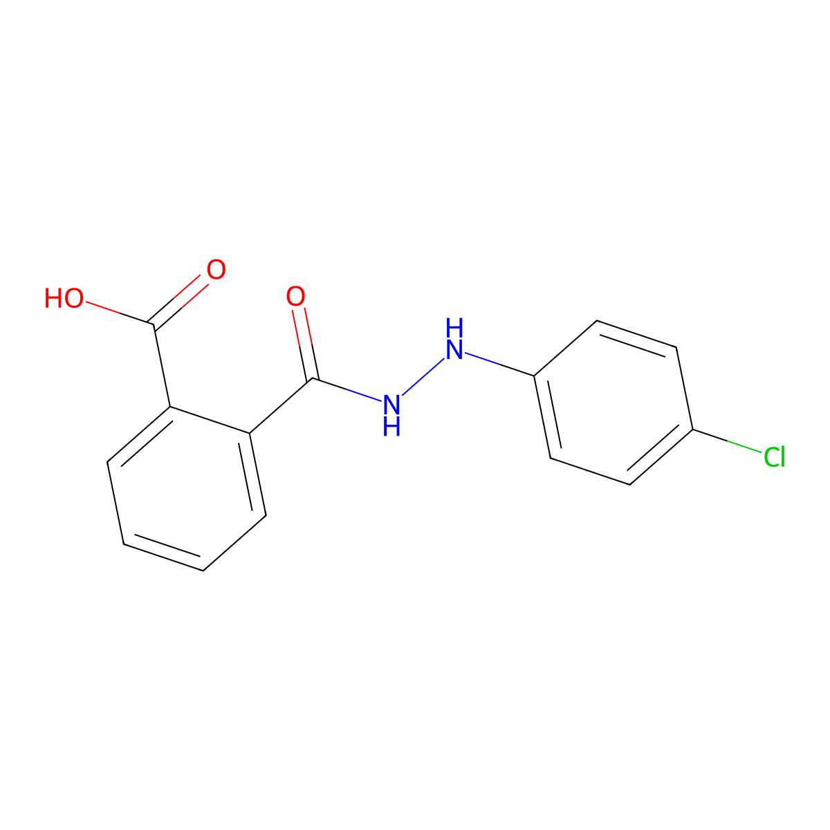 2-{[2-(4-Chlorophenyl)hydrazino]carbonyl}benzenecarboxylic acid molecular structure, CAS 109187-07-7