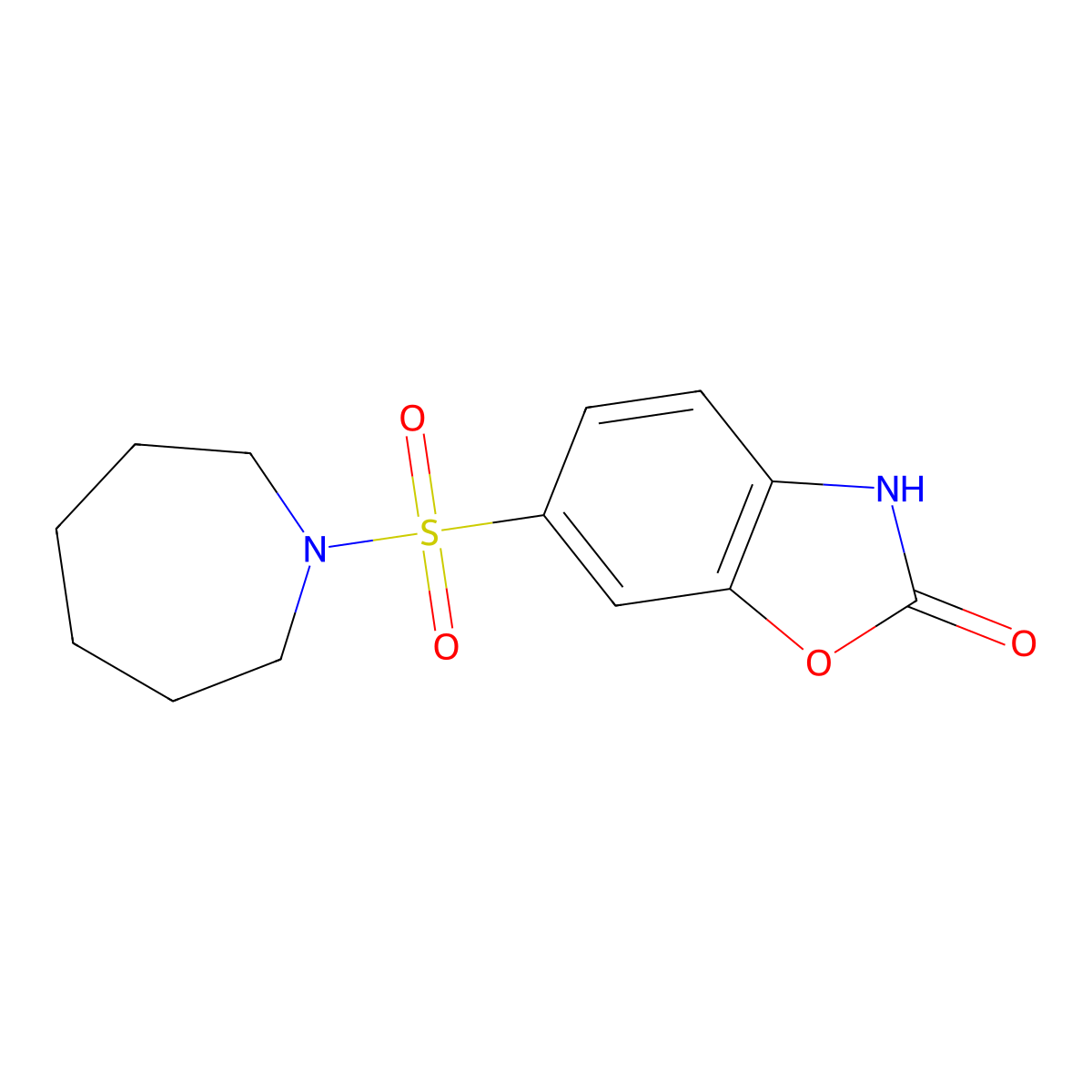 6-(Azepane-1-sulfonyl)-2,3-dihydro-1,3-benzoxazol-2-one molecular structure, CAS 1091879-94-5