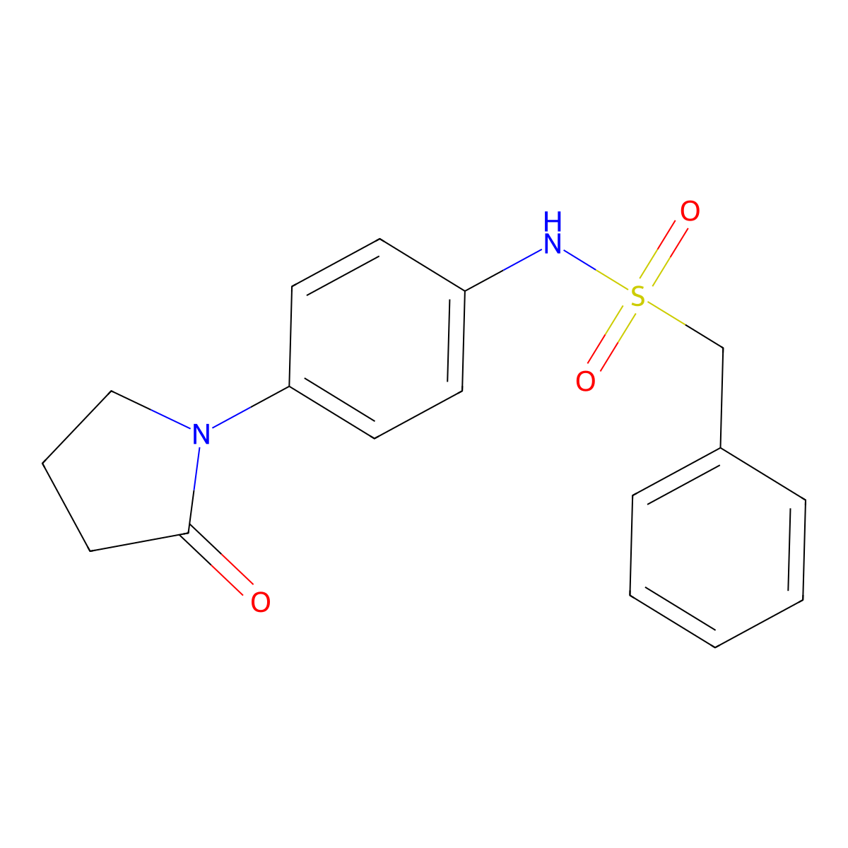 N-[4-(2-oxopyrrolidin-1-yl)phenyl]-1-phenylmethanesulfonamide molecular structure, CAS 1091895-80-5