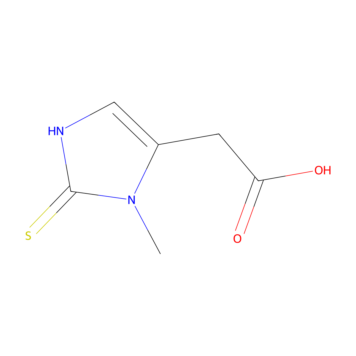2-(3-methyl-2-thioxo-2,3-dihydro-1H-imidazol-4-yl)acetic acid molecular structure, CAS 1091908-73-4