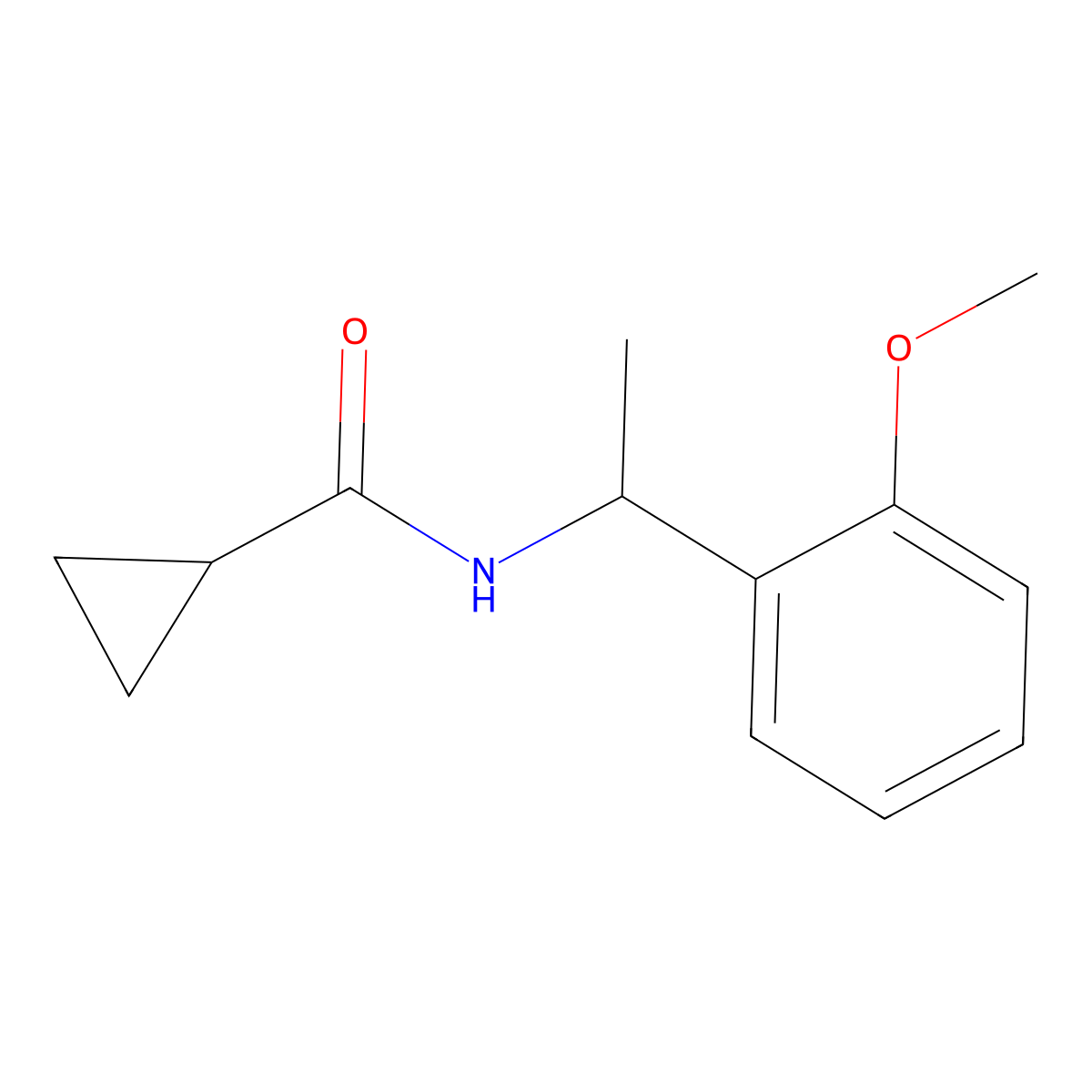 n-(1-(2-Methoxyphenyl)ethyl)cyclopropanecarboxamide molecular structure, CAS 1091943-00-8