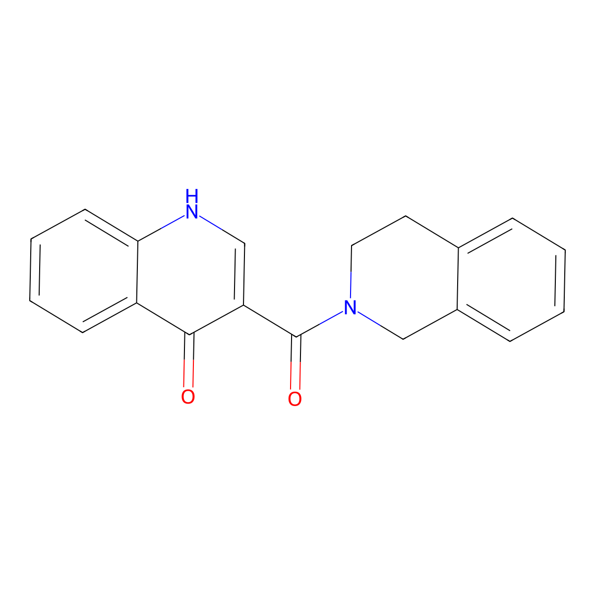3,4-dihydroisoquinolin-2(1H)-yl(4-hydroxyquinolin-3-yl)methanone molecular structure, CAS 1091981-25-7