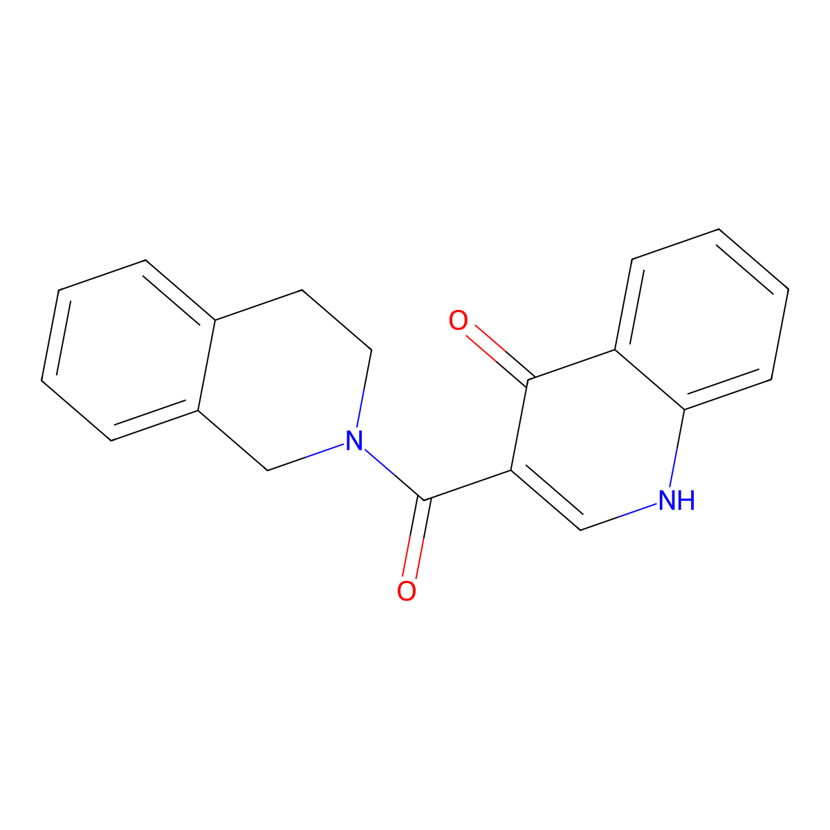 3,4-dihydroisoquinolin-2(1H)-yl(4-hydroxyquinolin-3-yl)methanone molecular structure, CAS 1091981-25-7