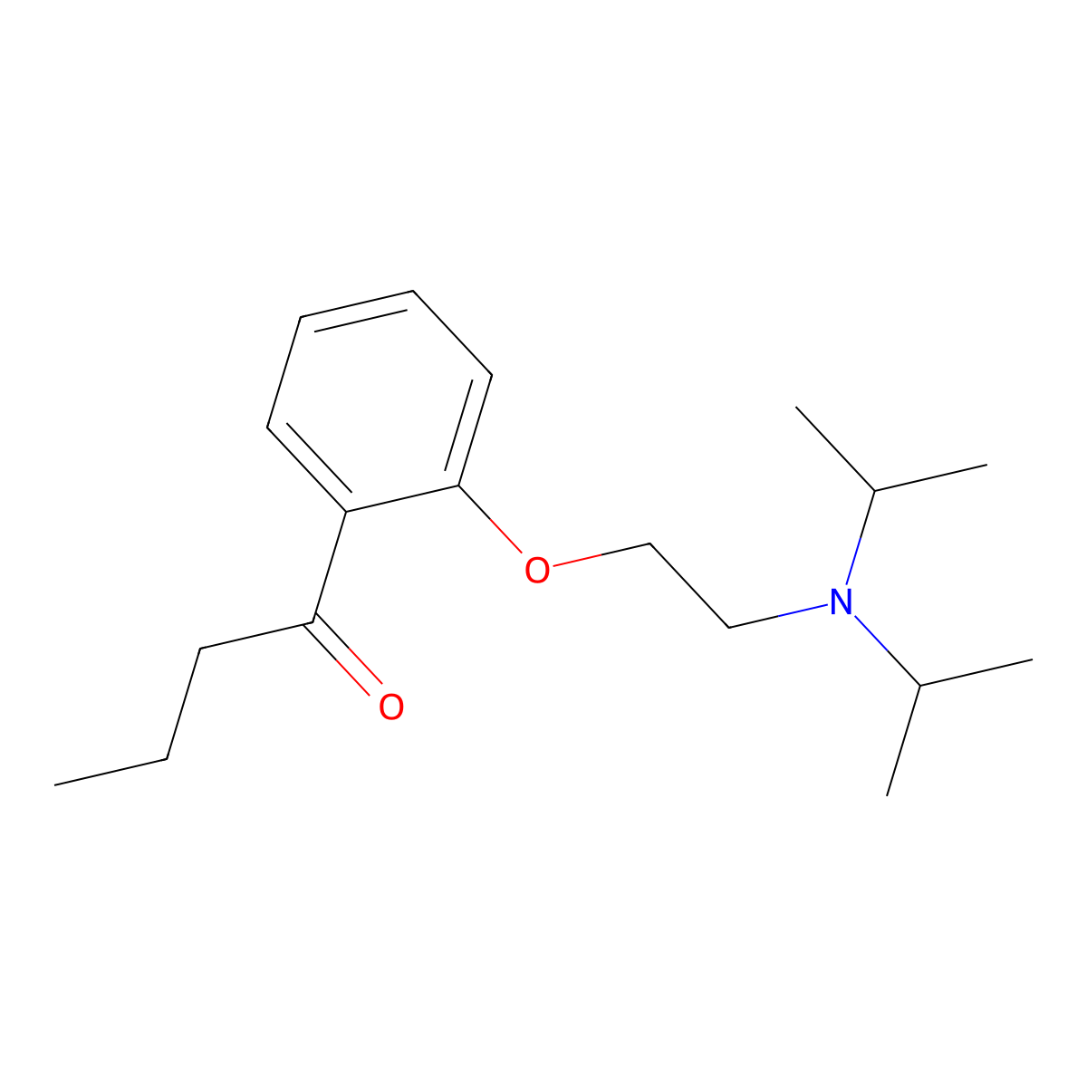 Ketocaine molecular structure, CAS 1092-46-2