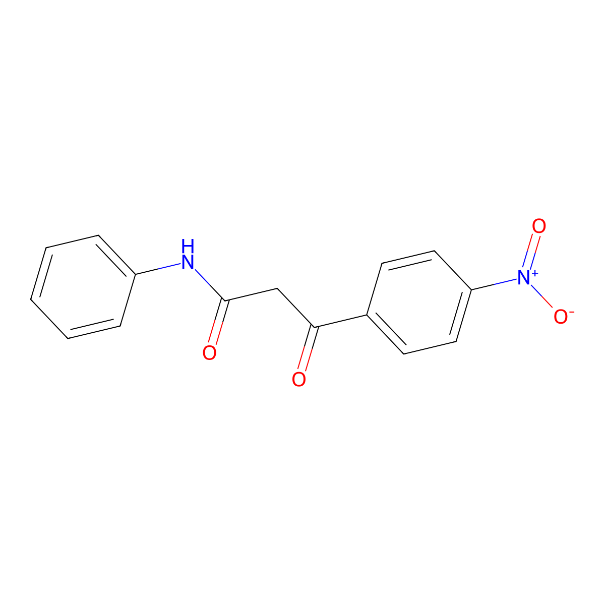 3-(4-nitrophenyl)-3-oxo-N-phenylpropanamide molecular structure, CAS 1092-69-9