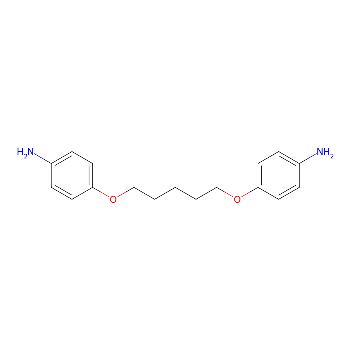 1,5-Bis(p-aminophenoxy)pentane molecular structure, CAS 1092-82-6