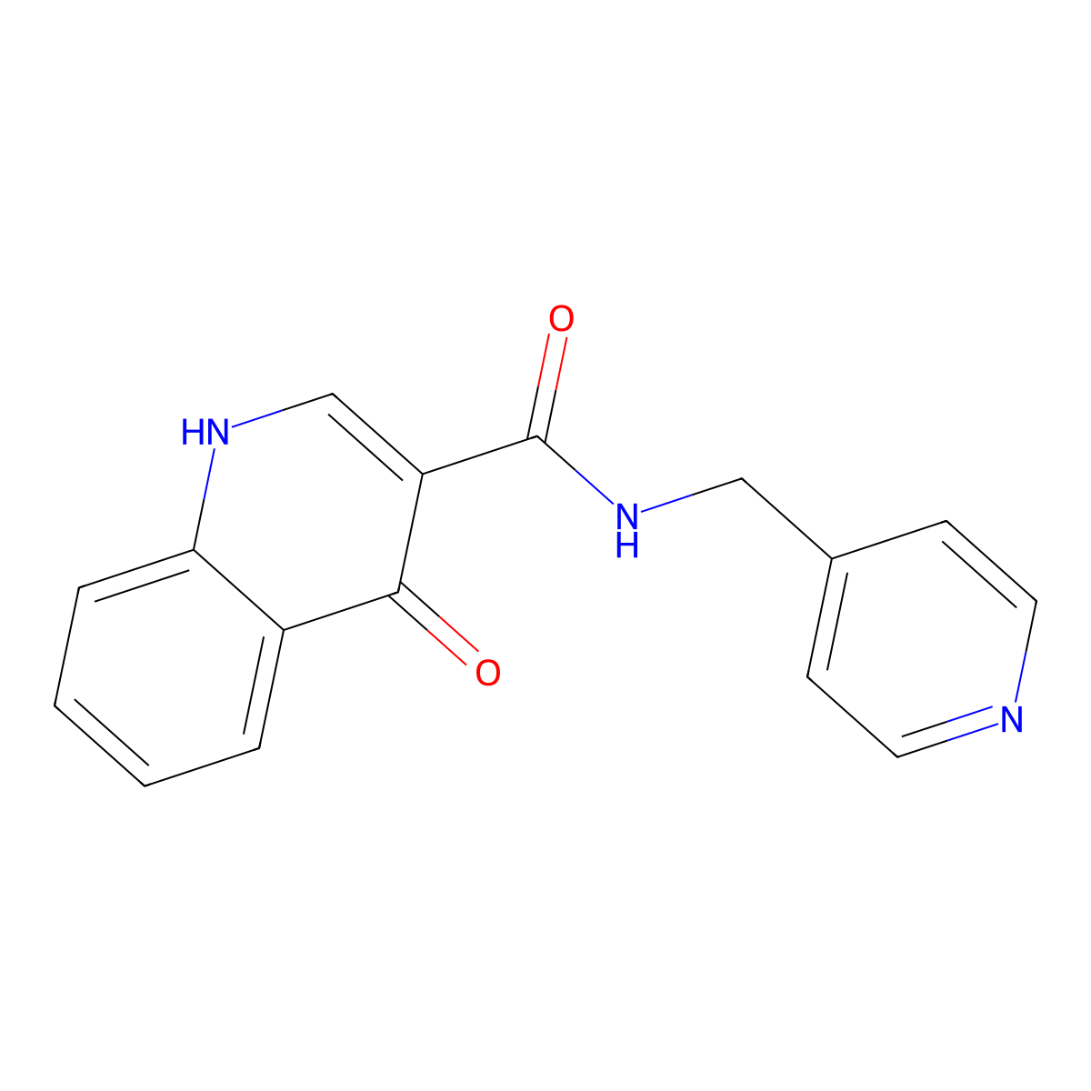 4-hydroxy-N-(pyridin-4-ylmethyl)quinoline-3-carboxamide molecular structure, CAS 1092005-26-9