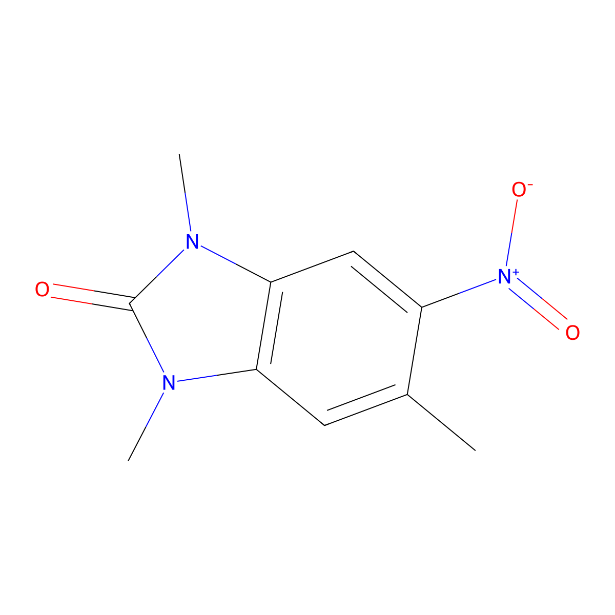 1,3,5-Trimethyl-6-nitro-1H-benzo[d]imidazol-2(3H)-one molecular structure, CAS 1092013-22-3