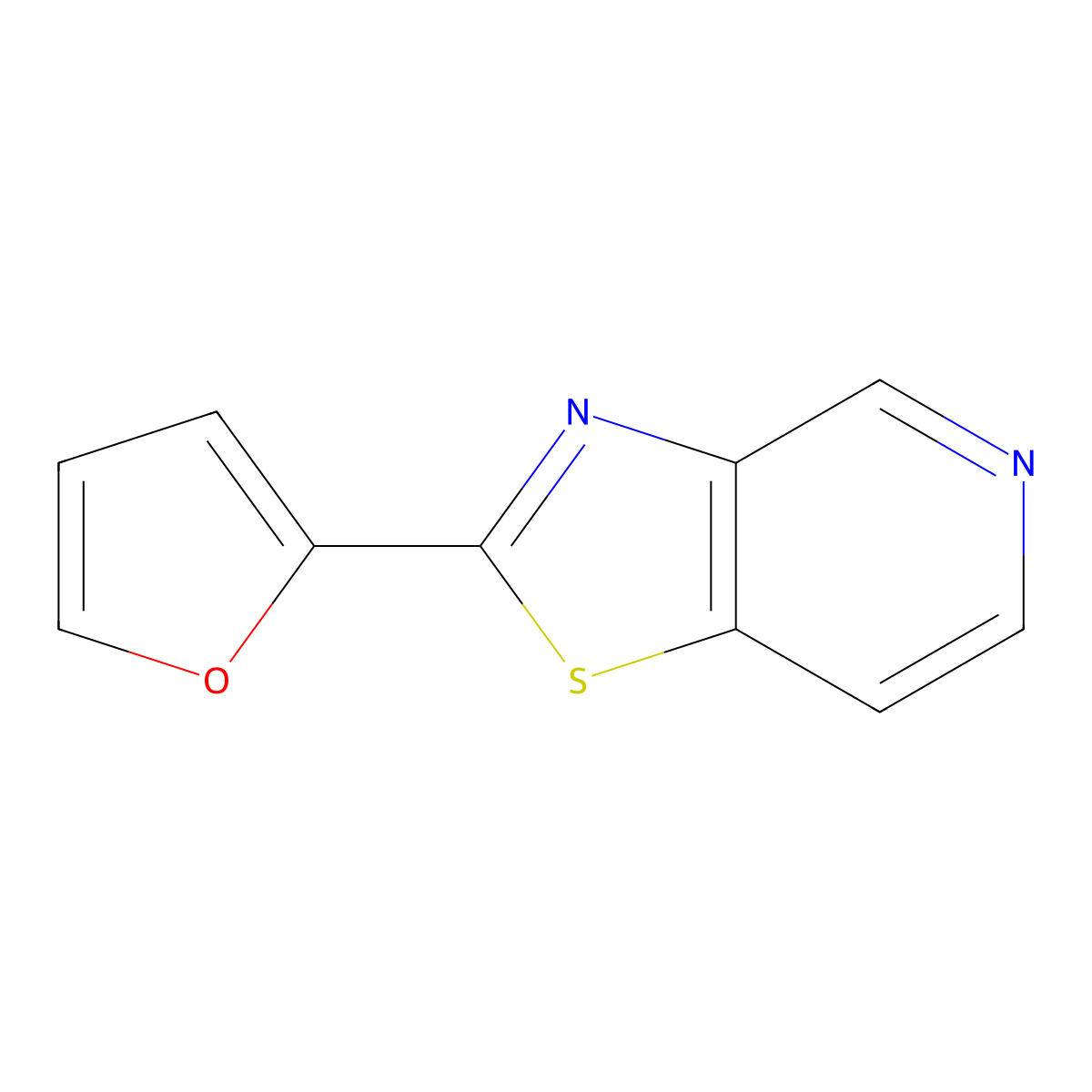 2-(2-Furanyl)thiazolo[4,5-c]pyridine molecular structure, CAS 109202-22-4