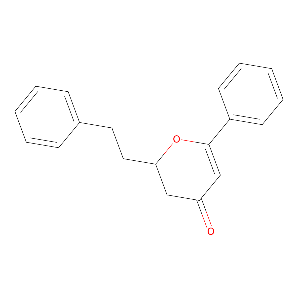 2-Phenethyl-6-phenyl-2H-pyran-4(3H)-one molecular structure, CAS 1092060-08-6